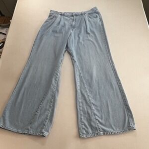 Free People We The Free "Sheridan Mid Rise " Jeans Wide Leg Women's Size 32